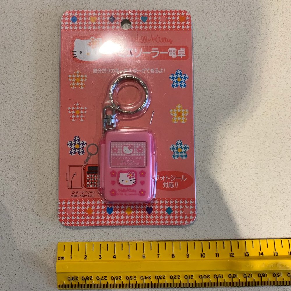Hello Kitty Mini Calculator Keychain vintage 1997